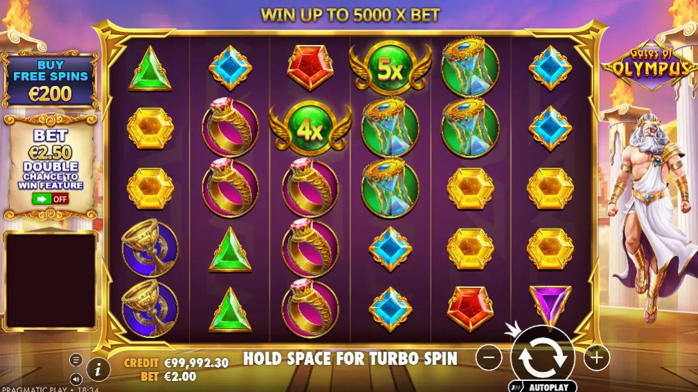 Symbol scatter Zeusa w Gates of Olympus