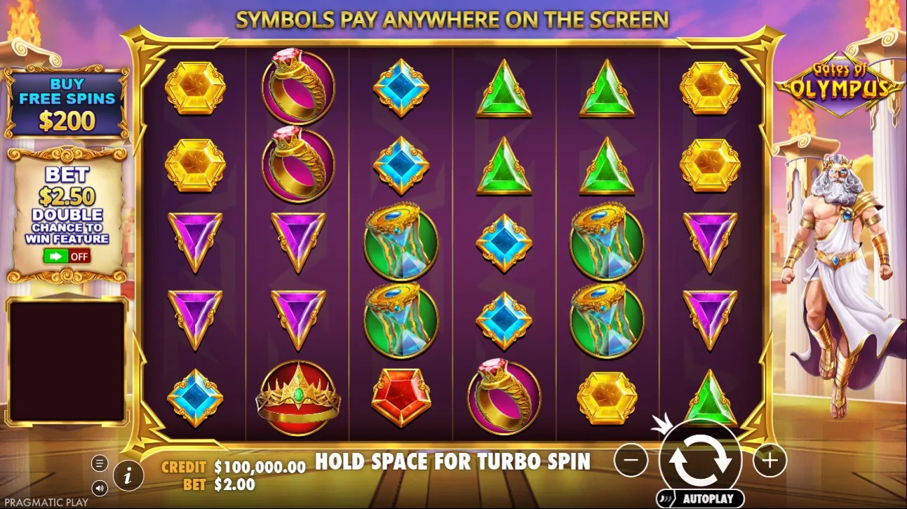 Rozgrywka w trybie demo gry Gates of Olympus